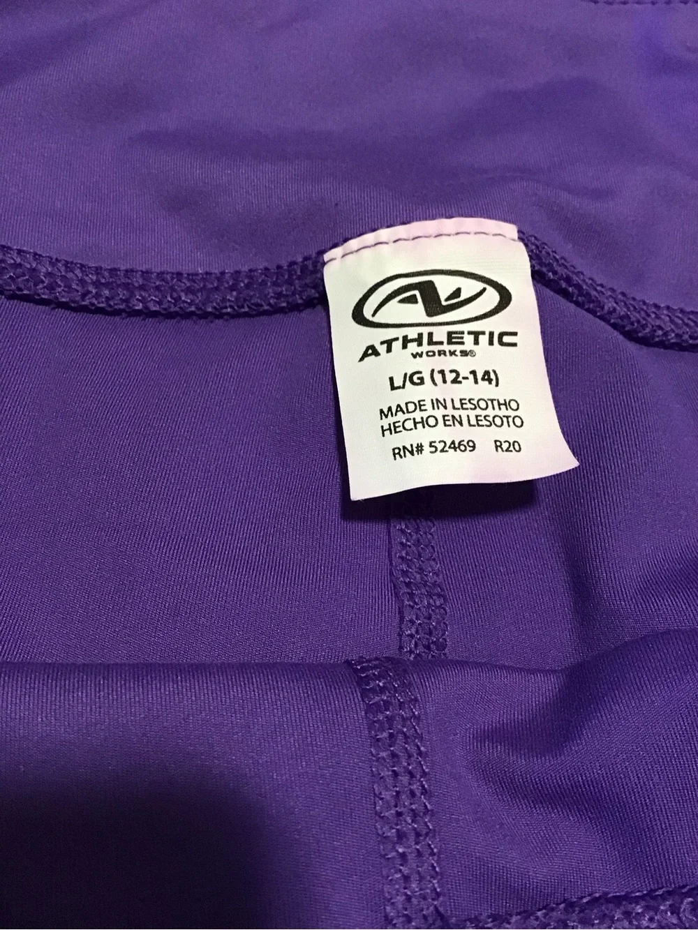 Athletic Works Purple Performance Leggings